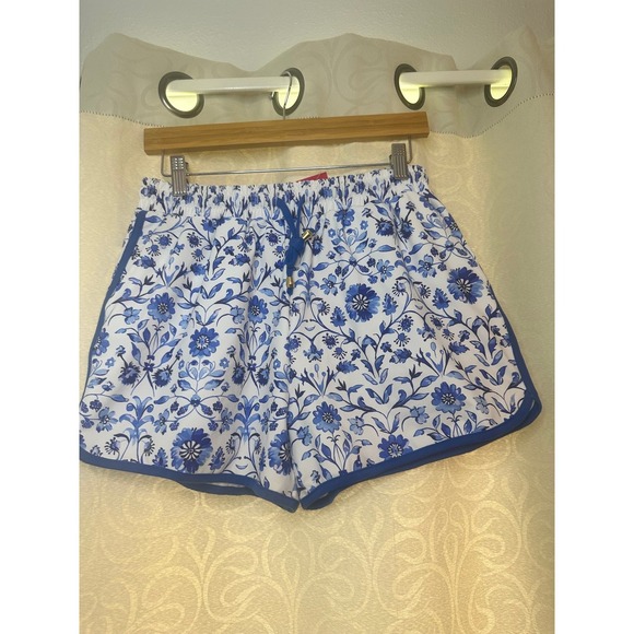 Jess Lea Pants - Jess Lea Royal Dynasty Floral Everyday Shorts Blue White Size Large NWT
